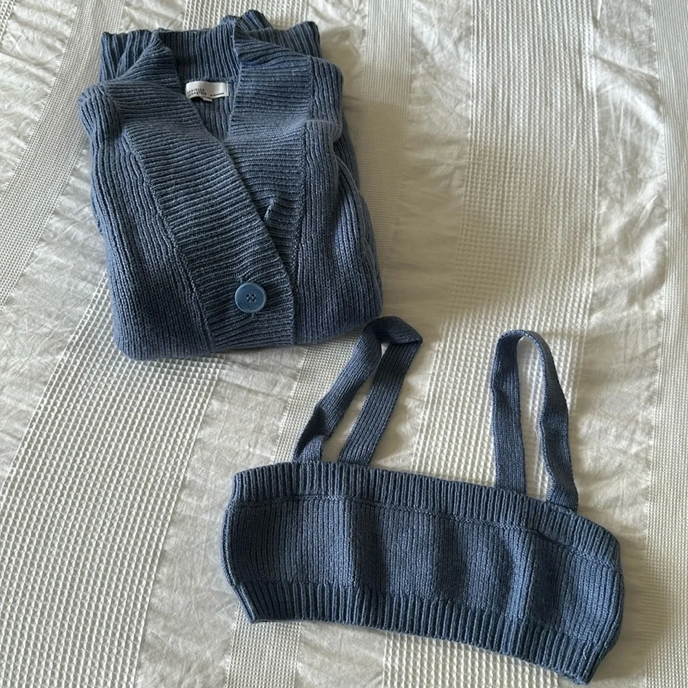 WeWoreWhat matching sweater and cropped sweater set